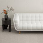 L Shape Sectional Sofa Tufted with Mid-Century Modern Design - Dark Gray or Beige