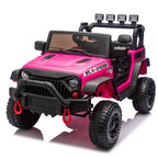 24V Kids Ride-On Car with Remote Control and Bluetooth - Rose Pink