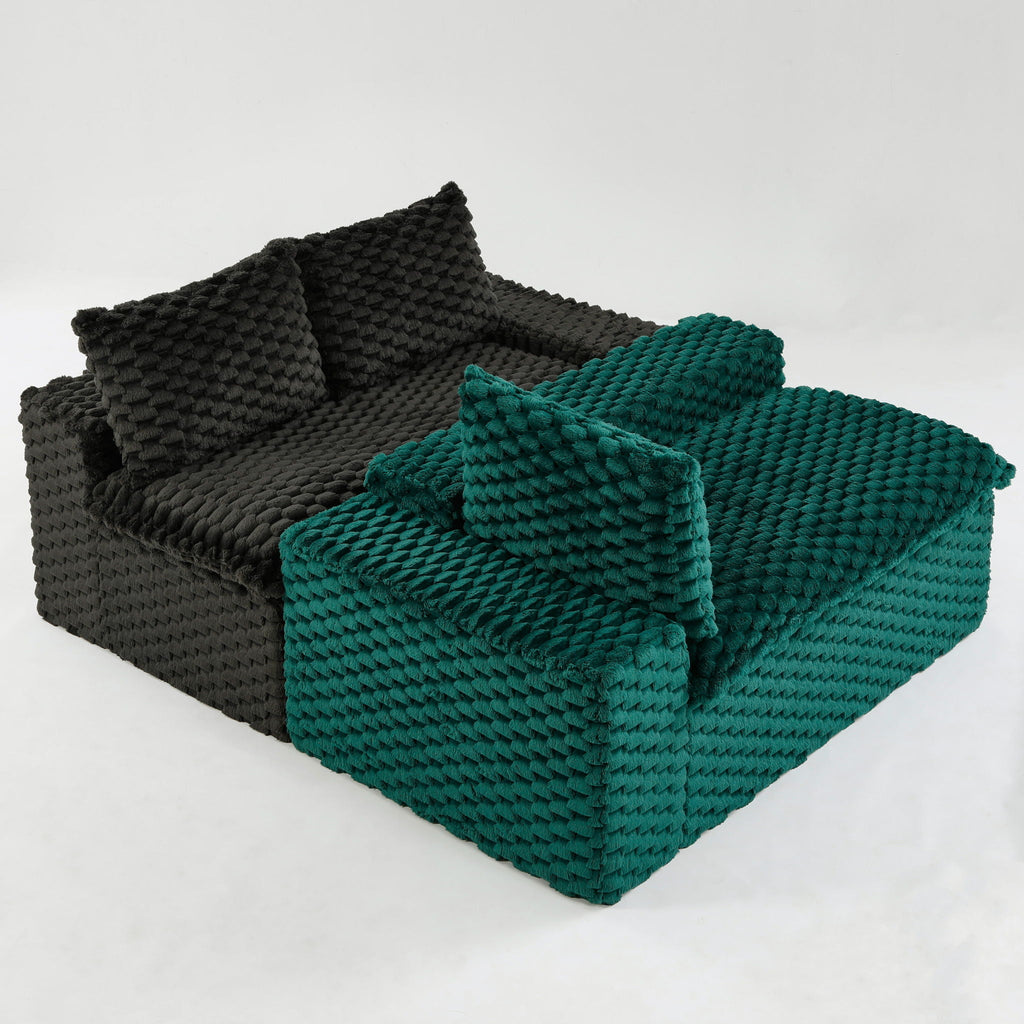 Multifunctional Stationary Sofa with Adjustable Layout - Choice of Color