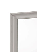 Square Mirror with Beveled Glass - White or Gray