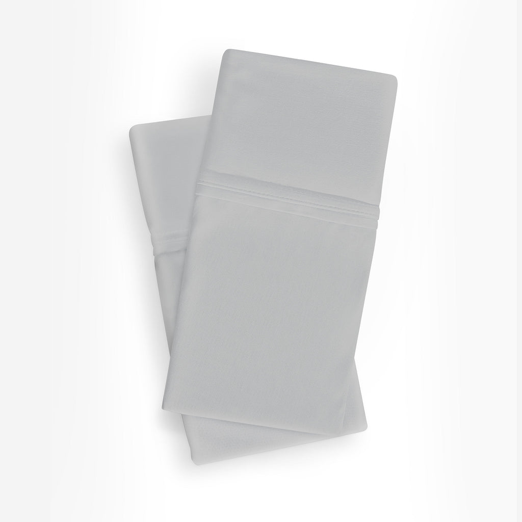 Dri-Tec Queen Pillowcase Set with Moisture-Wicking Performance - Light Grey