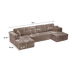 U-Shape Modular Sectional Sofa with Modular Design - Corduroy