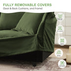 Modern Slipcovered 2-Seat Sofa