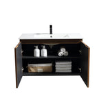 36-Inch Foldable Wall Cabinet with Snap-Fit Assembly - Matte Finish
