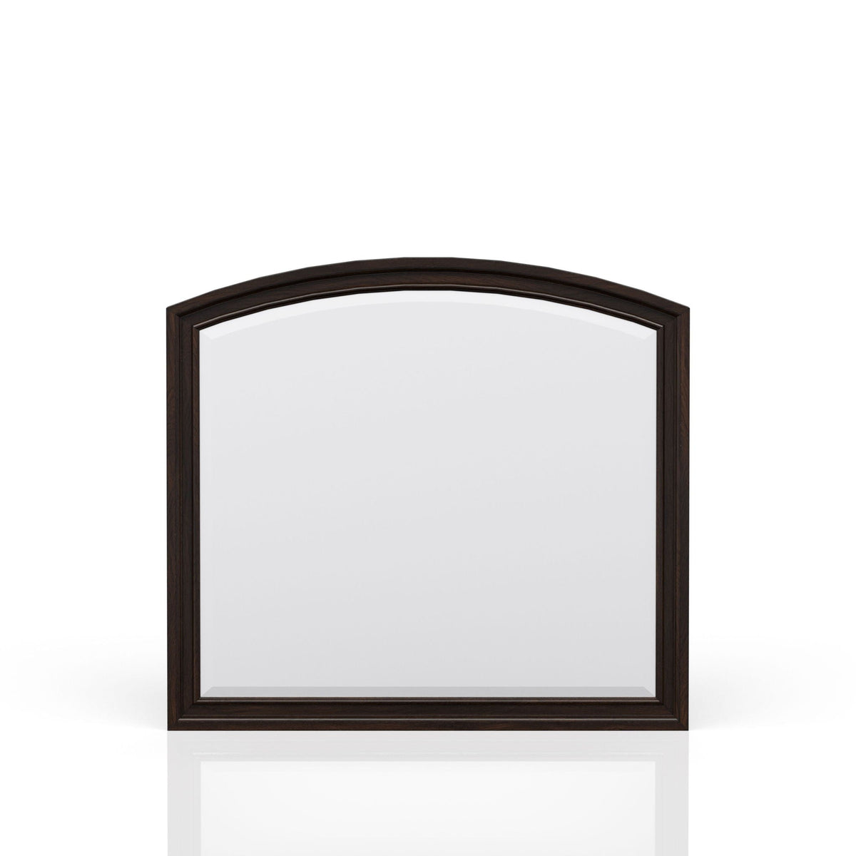 Elegant Design Mirror with Expansive View - Dark Cherry