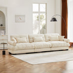 Modern Oversize Sofa with Cloud-Like Comfort - Fabric Stationary Sofa