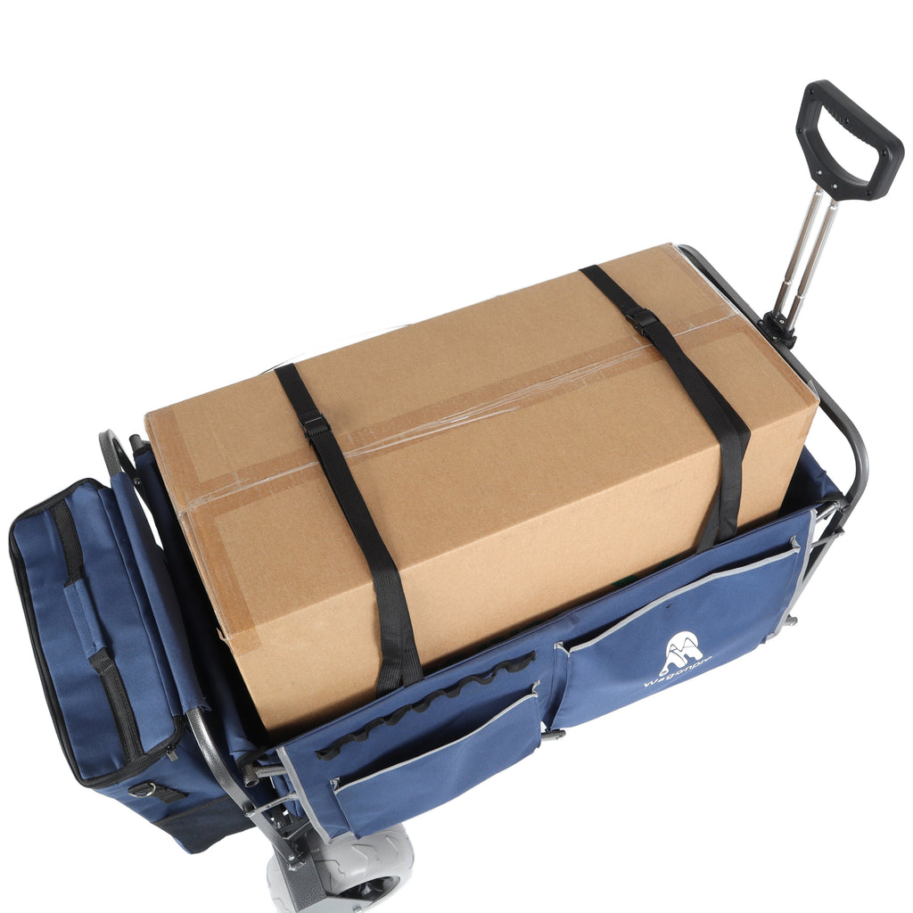 Beach Wagon with Big Wheels for Sand with 500lb Capacity - Dark Blue