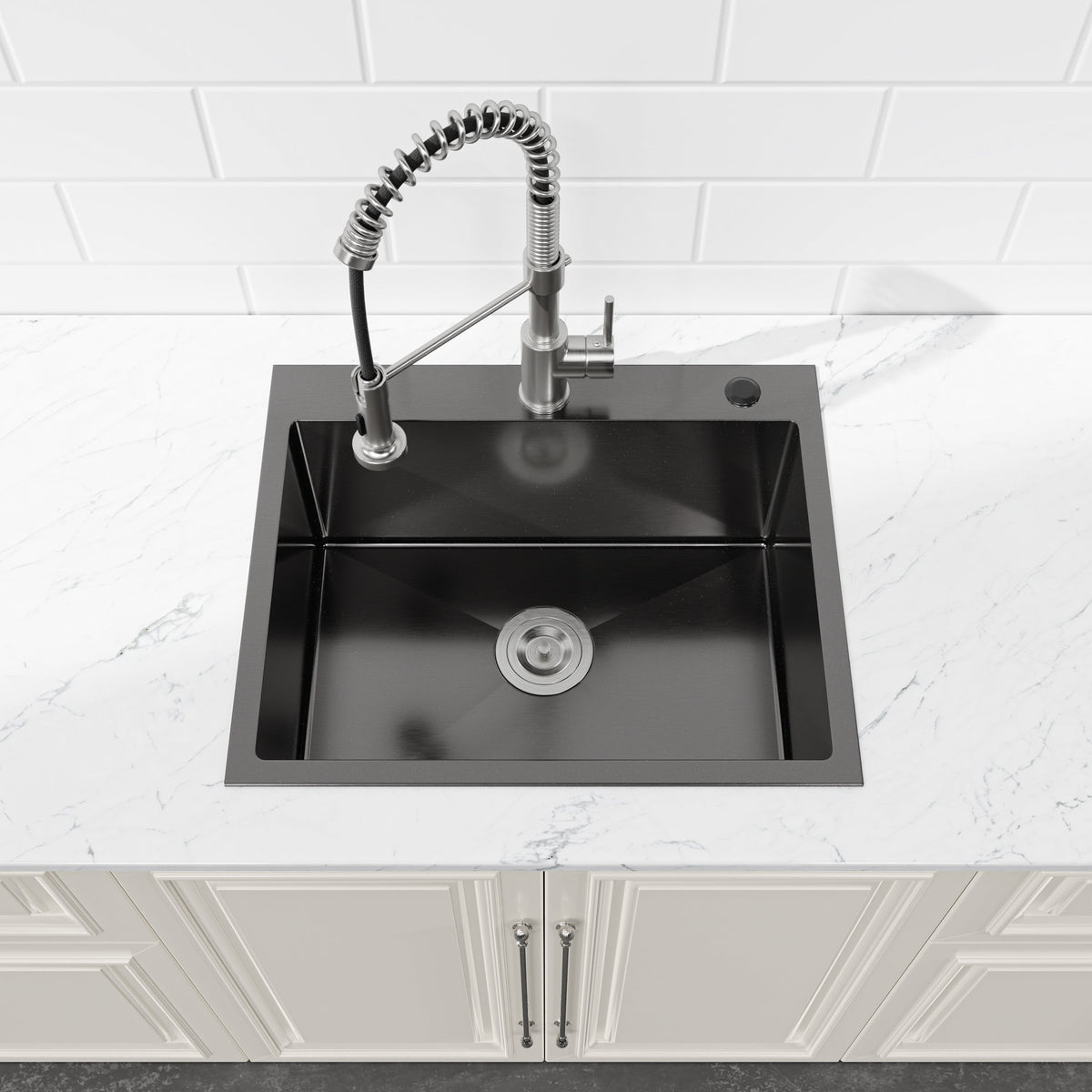 Stainless Steel Kitchen Sink with Single Bowl Undermount - Satin Finish