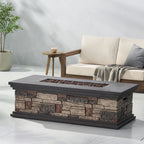 Fire Pit with Lightweight Concrete and Steel Frame - Dark Gray