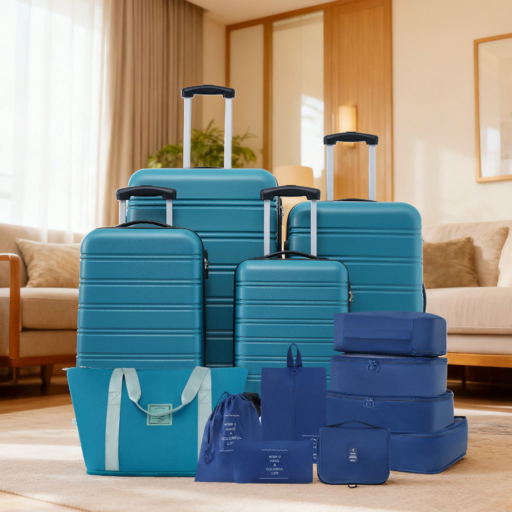Hardshell Luggage Sets 4 Pieces with TSA Lock and Spinner Wheels - Multiple Colors