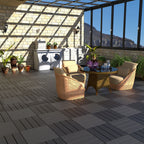 Interlocking Deck Tiles 44 Pack with Easy Click Installation - Dark Brown or Dark Gray