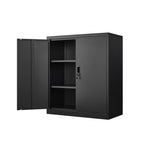 Metal Storage Cabinet With Locking Doors And Adjustable Shelf