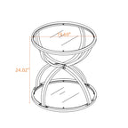 19.69'' Modern Glass Side Table