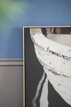 Large Rectangular Wall Art with Frame - Black & White