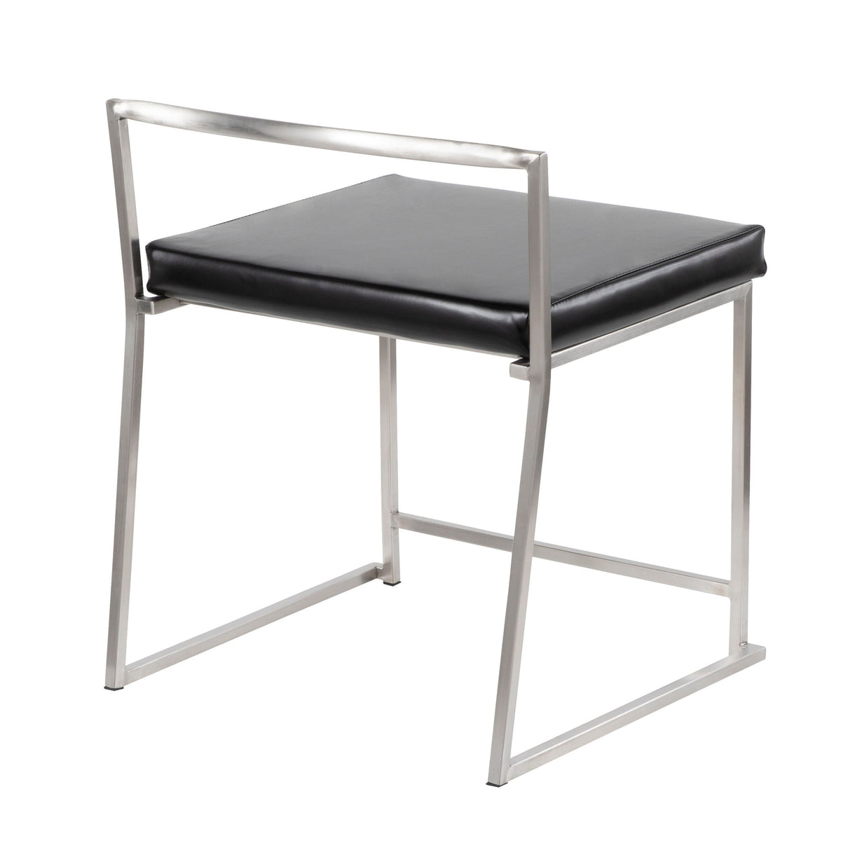 Contemporary Stackable Dining Chair Set with Metal Frame - Blue or Black