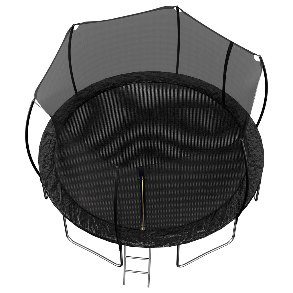 14FT Trampoline with Safety Enclosure Net – Steel Frame