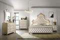 Lucienne Upholstered Bed with LED Lighting - Beige
