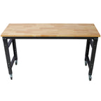 Premium Rolling Workbench with Adjustable Height - Dark Gray,Wood