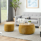 Round Storage Ottoman with 2 in 1 Function - Multiple Colors