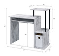 Lyphre Antique Rectangular Computer Desk with Storage