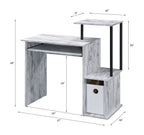 Lyphre Antique Rectangular Computer Desk with Storage
