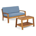 2 Piece Outdoor Conversation Set with Loveseat & Coffee Table - Multiple Colors