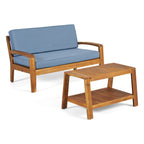 2 Piece Outdoor Conversation Set with Loveseat & Coffee Table - Multiple Colors