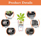 Indoor Outdoor Planter with Automatic Watering System - Dark Brown, Black, or White