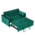Convertible Velvet Sofa Bed with Storage Pockets - Multiple Colors
