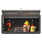 Heavy Duty Metal Wall Mounted Tool Storage Cabinet with Secure Locking - Black