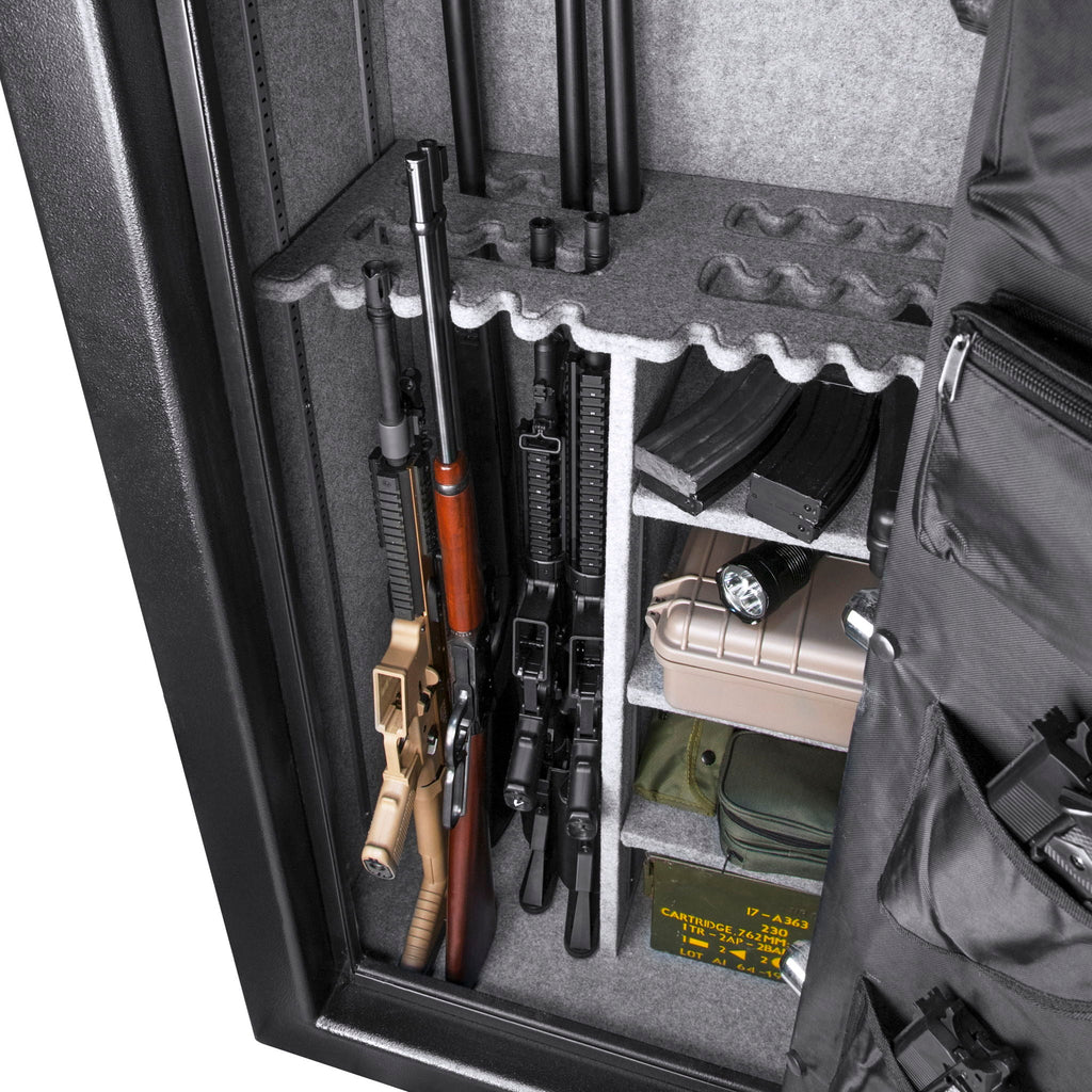 Tall Fireproof Protection Safe Vault with Solid Steel Construction - Black