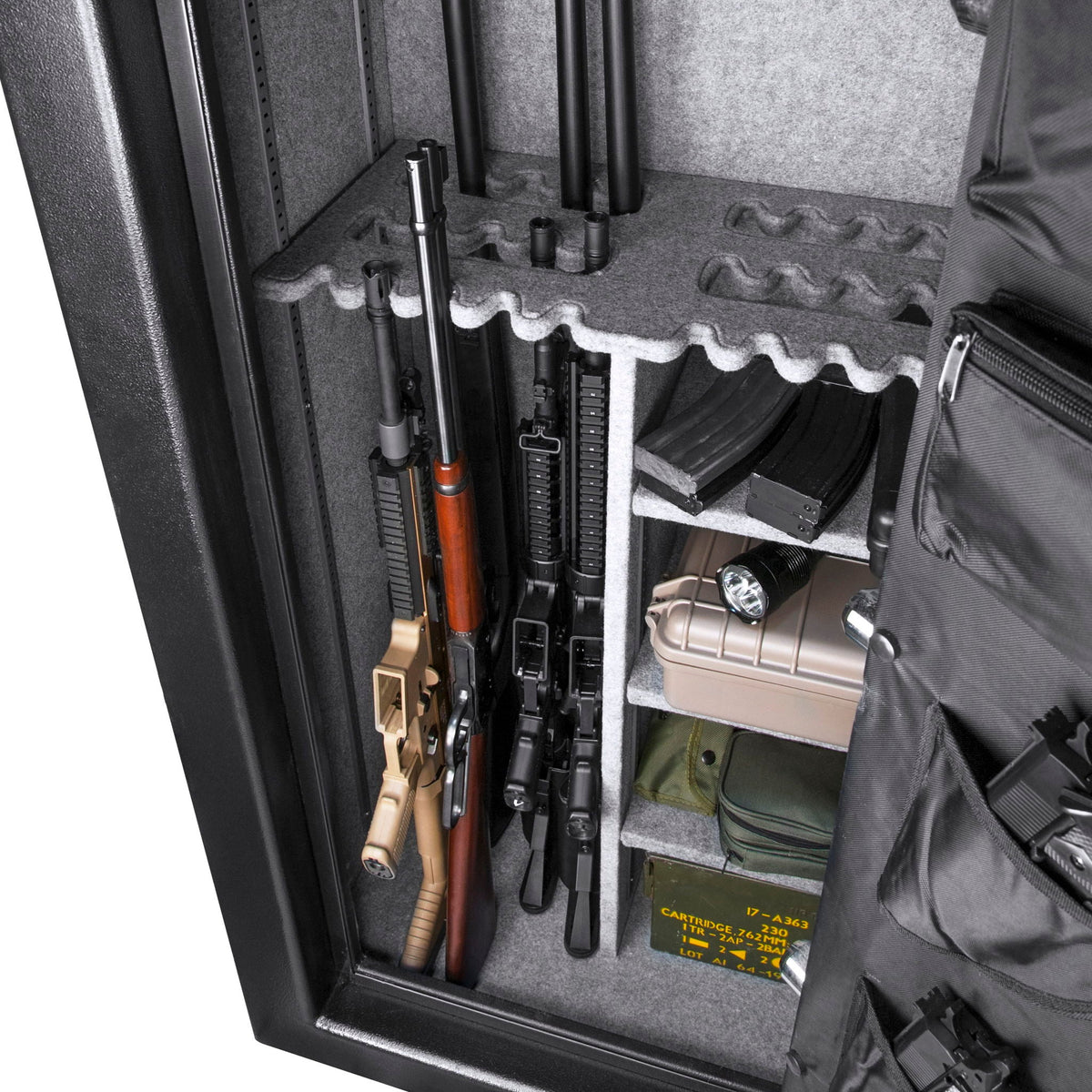 Tall Fireproof Protection Safe Vault with Solid Steel Construction - Black