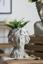 Cement Bust Wall Planter - Indoor & Outdoor Decor
