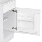 Bathroom Vanity with Sink and Adjustable Shelf - Multiple Colors