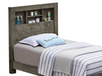 Transitional Storage Bed with Headboard Shelving - Multiple Colors