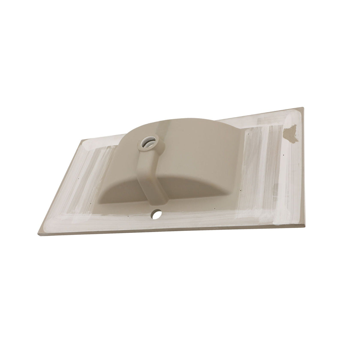 Premium Rectangular Vanity Top with Single Faucet Hole and Overflow - White