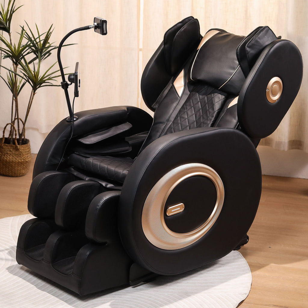 Automatic Massage Chair Recliner with Zero Gravity and Full Body Air Pressure - Black