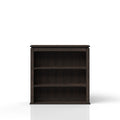 Chocolate 2 Shelf Bookcase Hutch with Solid Wood Construction - Chocolate