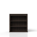 Chocolate 2 Shelf Bookcase Hutch with Solid Wood Construction - Chocolate