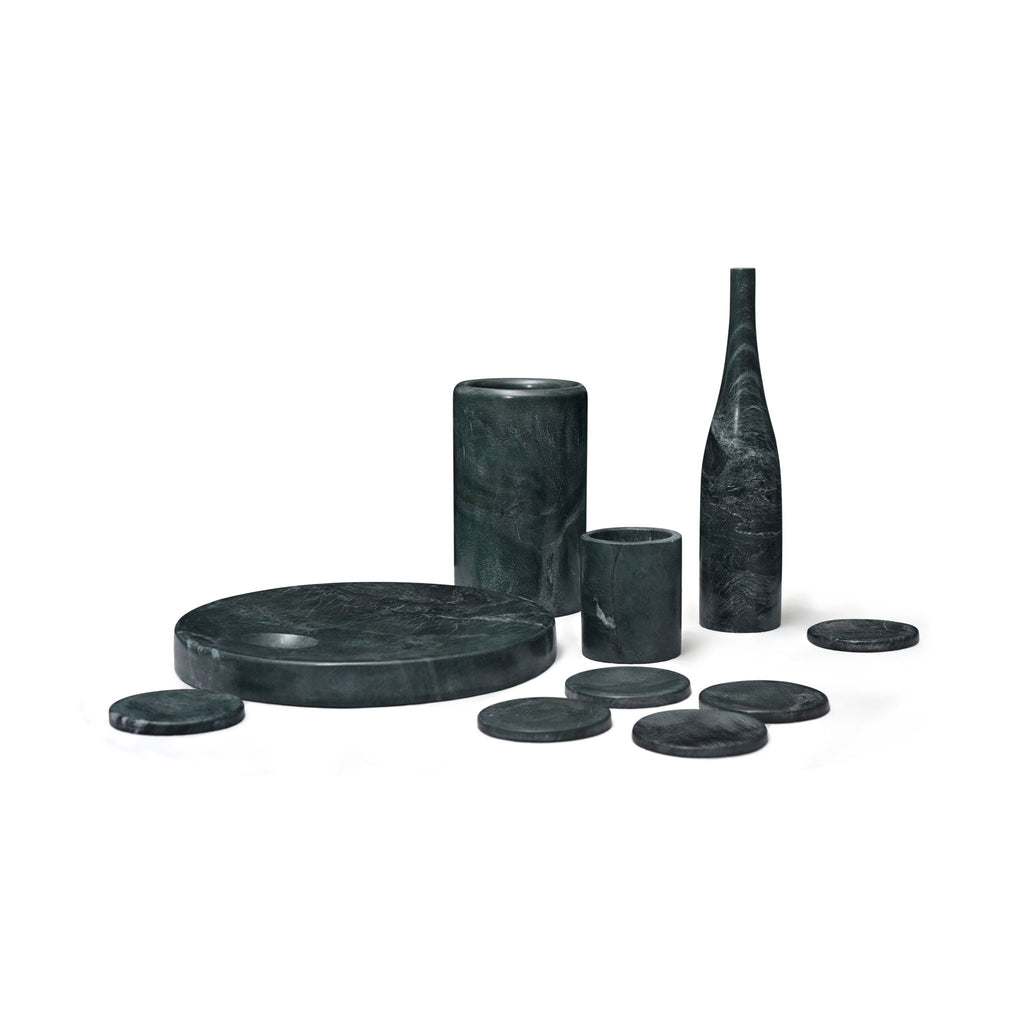 10 Pieces Luxury Natural Marble Dining Room Accessories Set