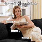 U-Shaped Modular Sofa with Ergonomic Design - Corduroy Fabric