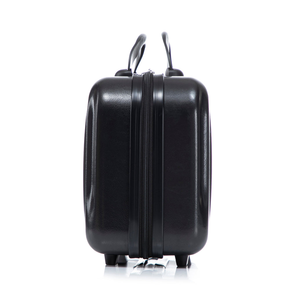 ABS Spinner Wheel Luggage Set with Cosmetic Case - Black