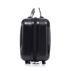 ABS Spinner Wheel Luggage Set with Cosmetic Case - Black