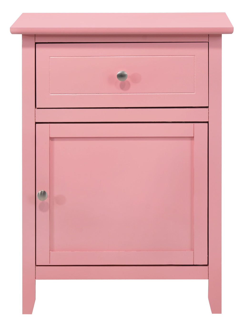 1 Drawer / 1 Door Nightstand with Durable Wood Construction - Multiple Colors
