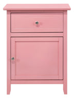 1 Drawer / 1 Door Nightstand with Durable Wood Construction - Multiple Colors