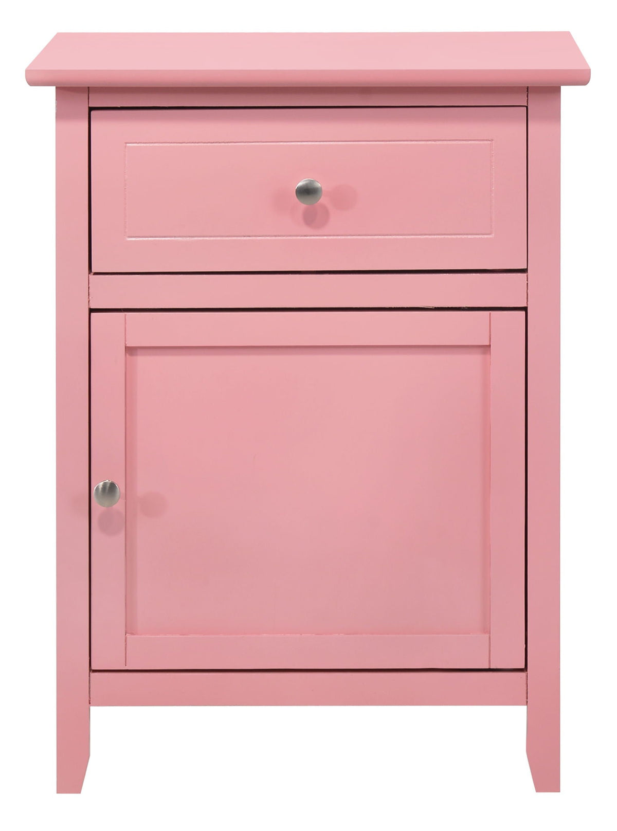1 Drawer / 1 Door Nightstand with Durable Wood Construction - Multiple Colors
