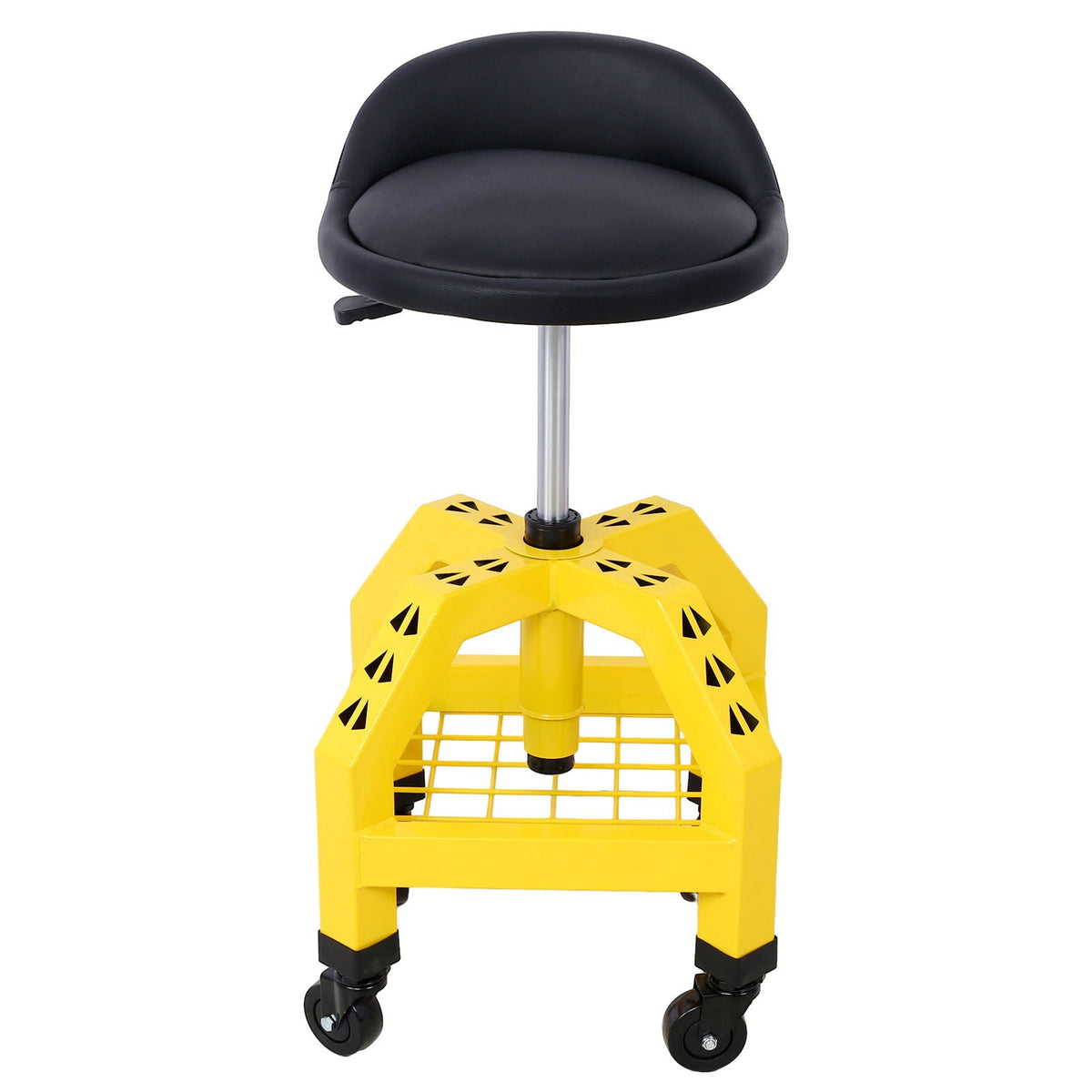 Pneumatic 360 Degree Swivel Creeper Stool with Adjustable Height - Red, Yellow, Green, Dark Gray