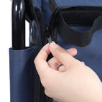 3-in-1 Convertible Folding Outdoor Wagon with Bench Seat - Dark Blue