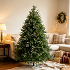7 Ft Realistic Christmas Tree with Full PE/PVC Branches - Green