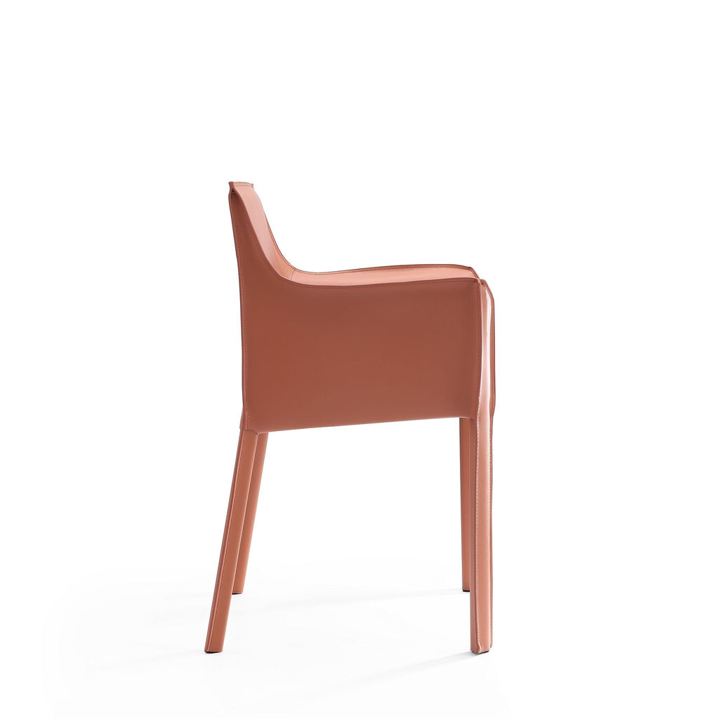 Vogue Dining Chair with Metal Frame - Light Brown or Dark Gray